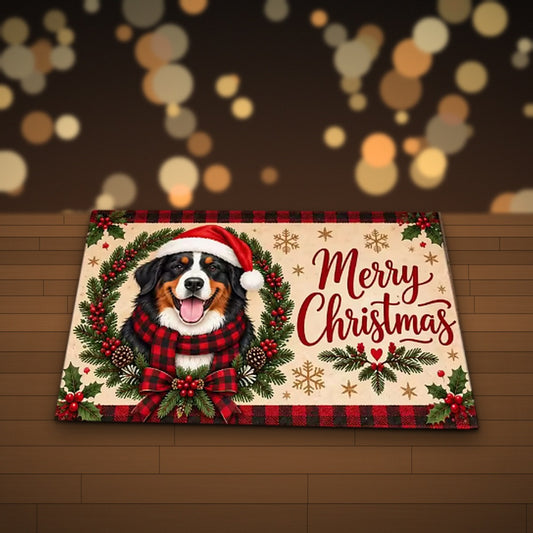 Paillasson de Noël Chien – Décoration d'entrée intérieur et extérieur